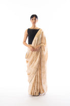 Ivory Printed Contrast Border Saree