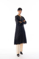 Charcoal Rose Print Kurta Set