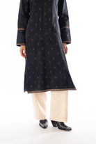 Charcoal Rose Print Kurta Set