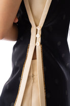 Ivory organza unstructured embroidered maxi skirt